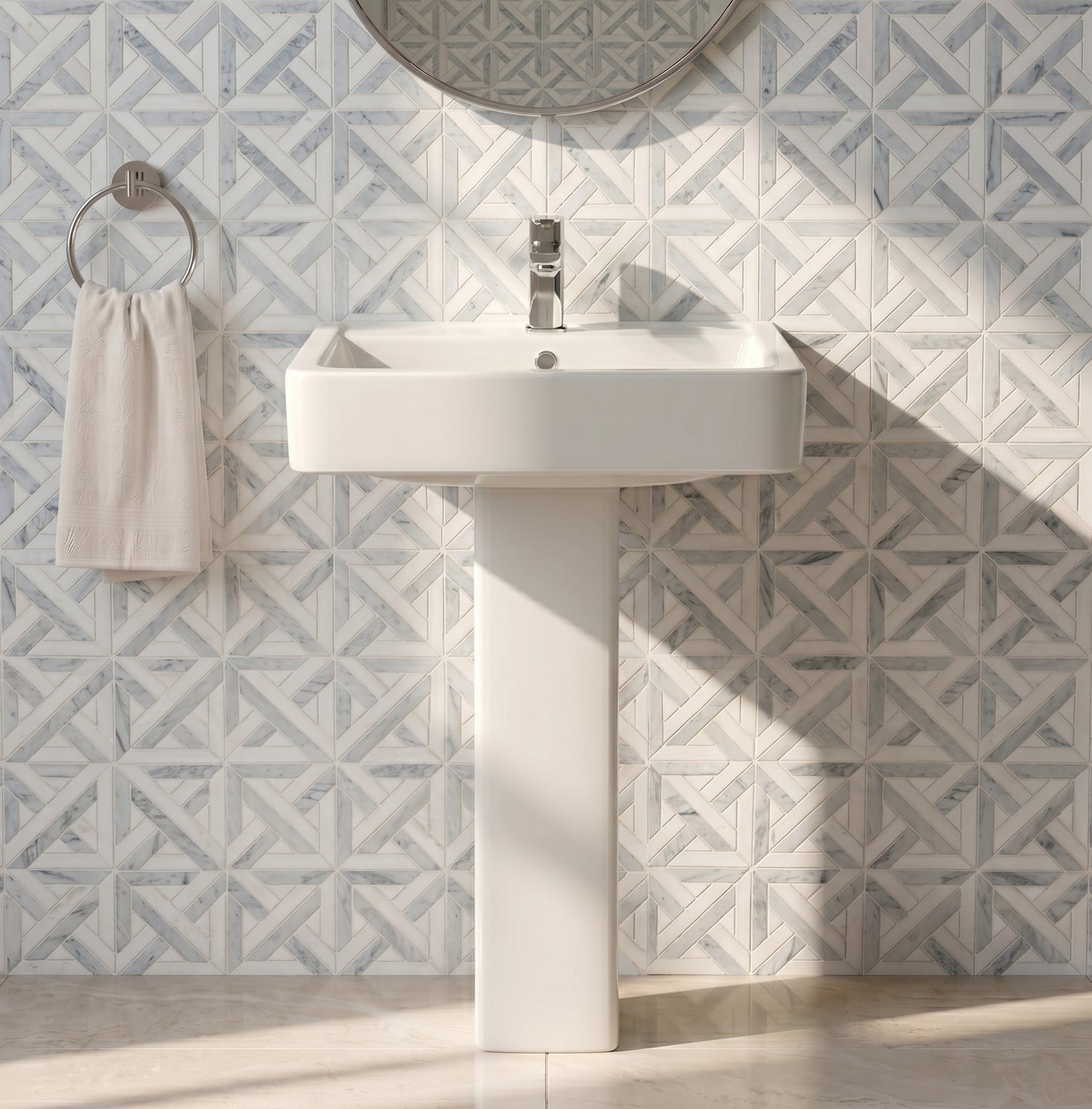 Fairford Loren Pro 600mm 1TH Basin and Full Pedestal