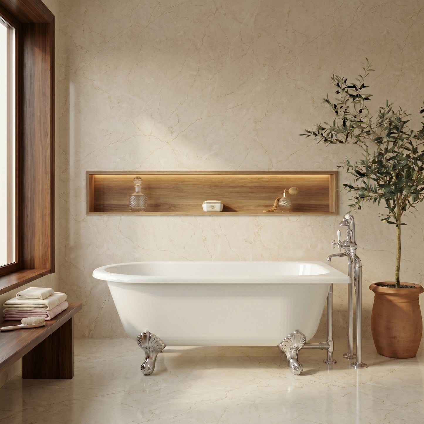 Fairford Middleham 1500mm Freestanding Baths - Various Feet Options-Corbel Feet