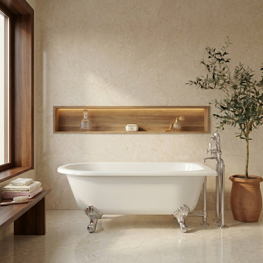 Fairford Middleham 1500mm Freestanding Baths - Various Feet Options-Corbel Feet