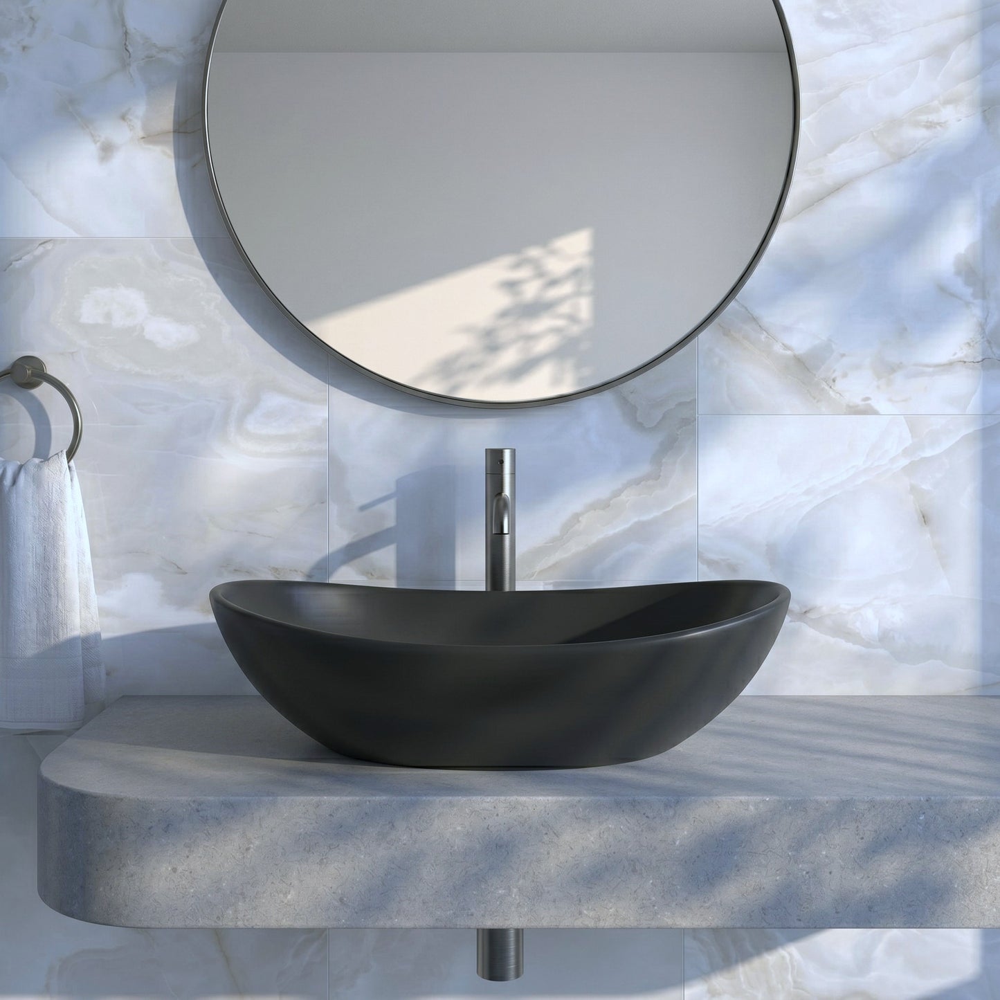 Fairford Neo 560mm Counter Top Basin - Gloss White