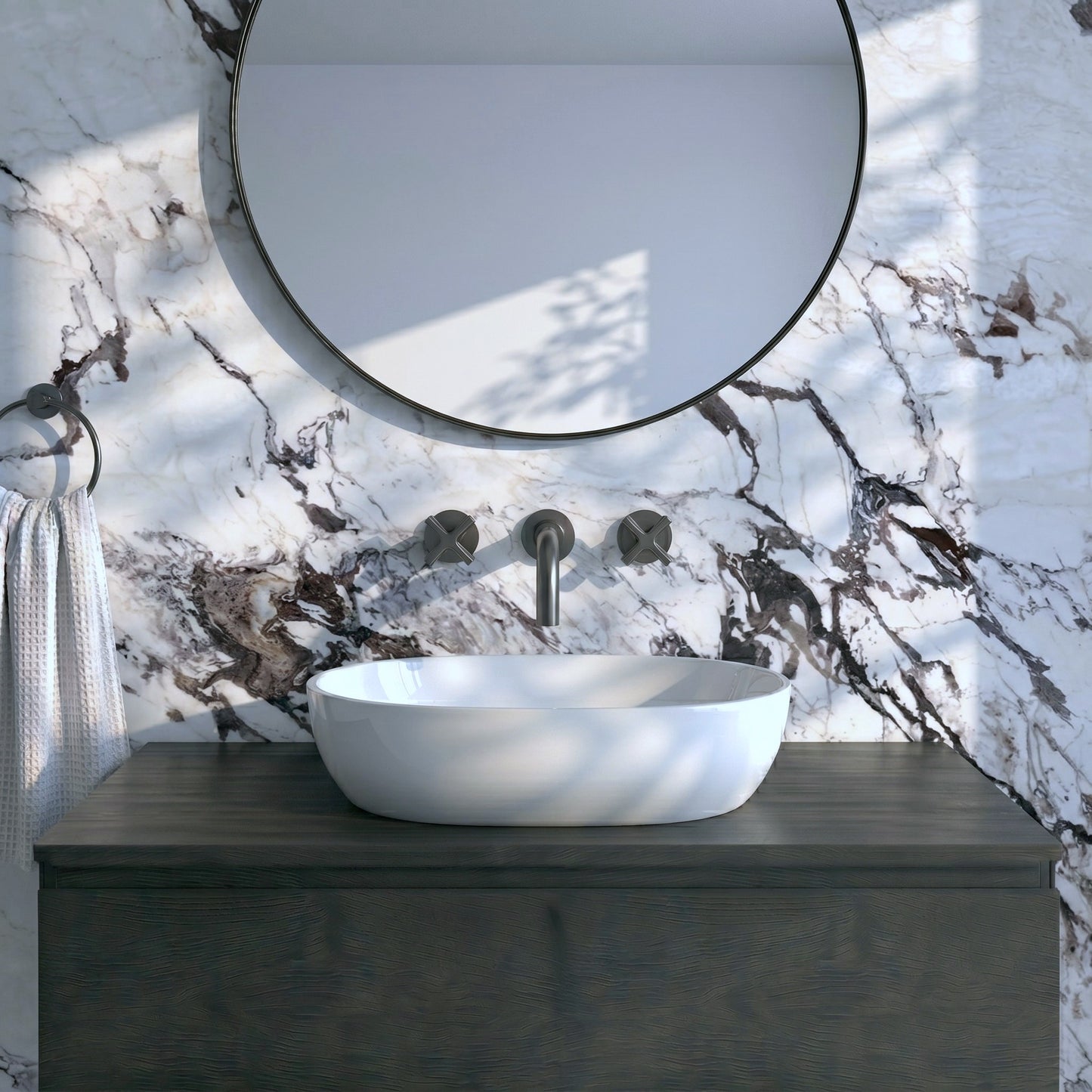 Fairford Neo 560mm Counter Top Basin - Matt White