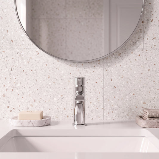Fairford Nuro Basin Mixer with Push Button Waste