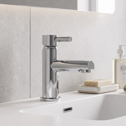 Fairford Nuro Basin Mixer with Push Button Waste