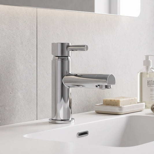 Fairford Nuro Basin Mixer with Push Button Waste