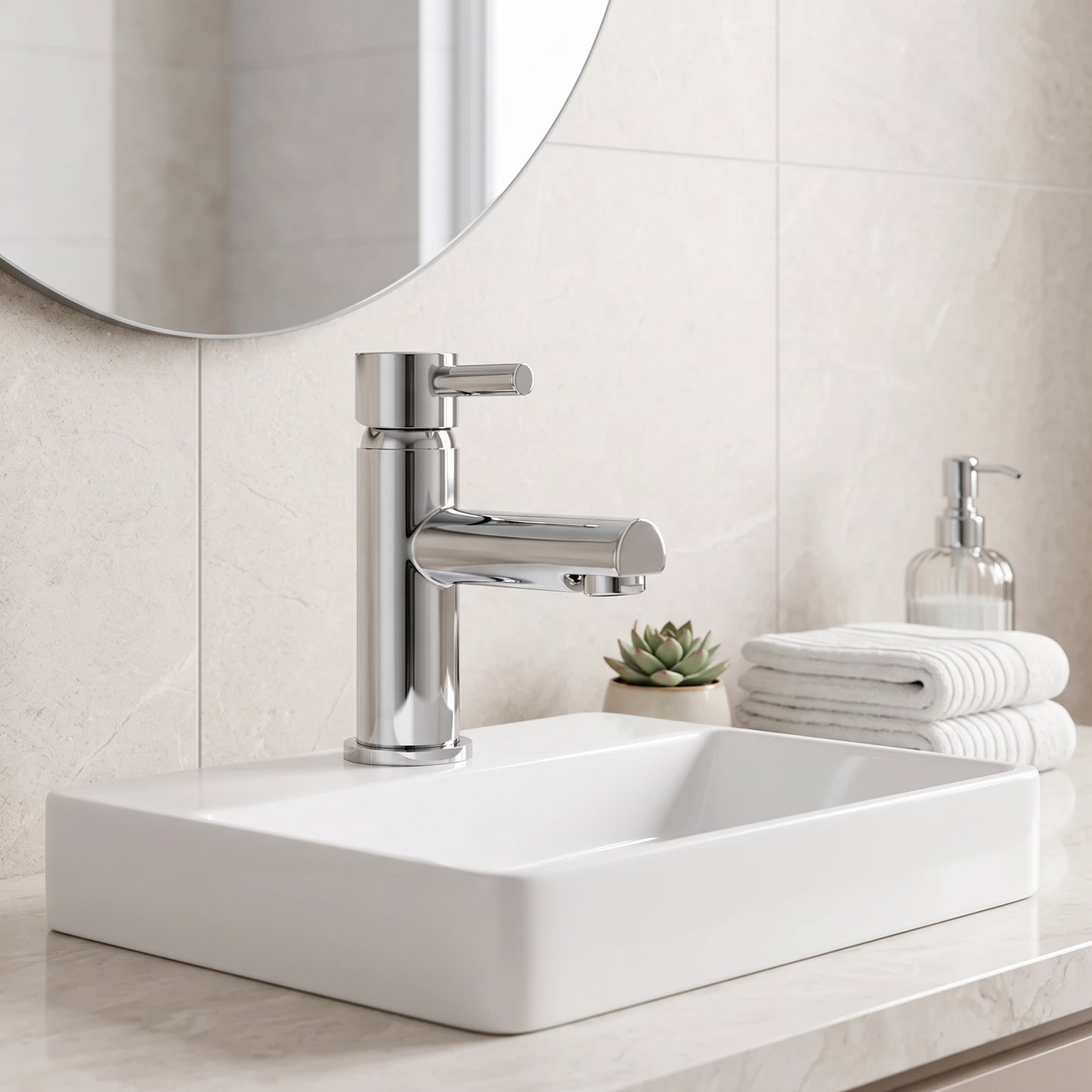 Fairford Nuro Mini Basin Mixer with Push Button Waste
