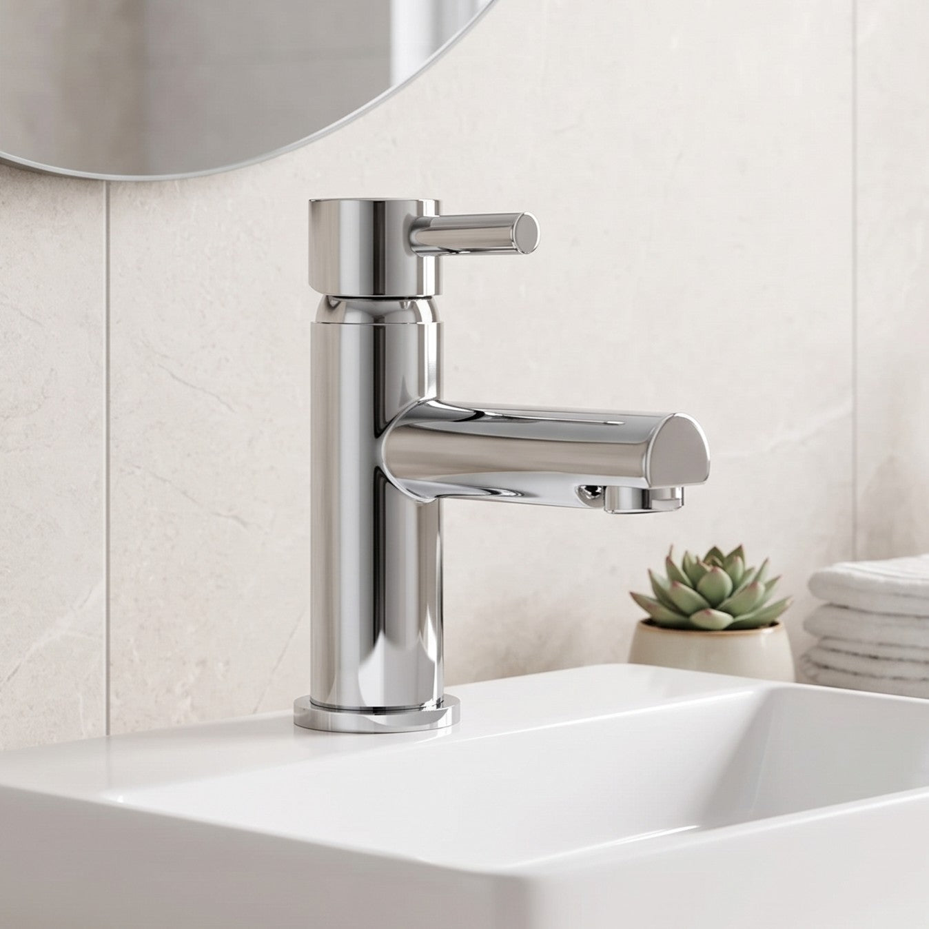 Fairford Nuro Mini Basin Mixer with Push Button Waste