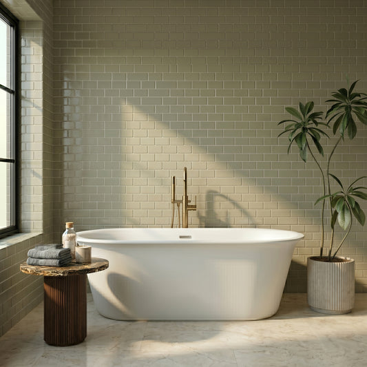Fairford Omnia 1680 x 750 x 570mm Matt Solid Surface Freestanding Bath