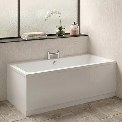 Fairford Onero 1800 x 800mm Double Ended Straight Bath, 0TH