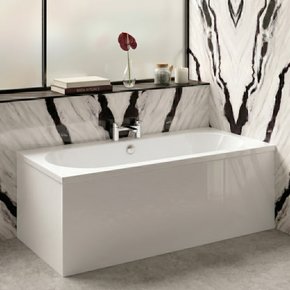 Fairford Ordo 1800 x 800mm Double Ended Straight Bath, 0TH