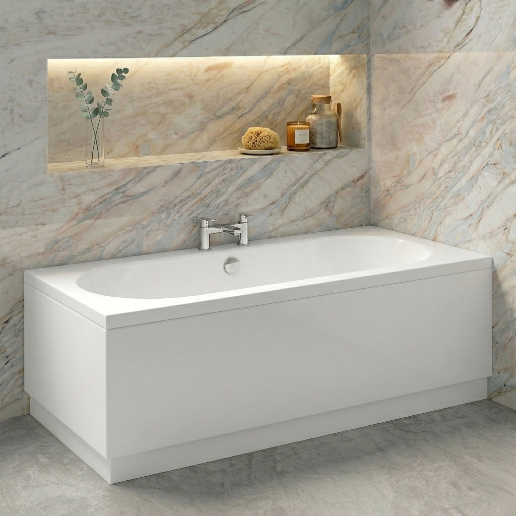 Fairford Ordo Pro Reinforced 1800 x 800mm Double Ended Straight Bath