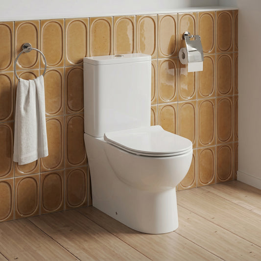 Fairford Palio Rimless Close Coupled Toilet with Slim Soft Close Seat