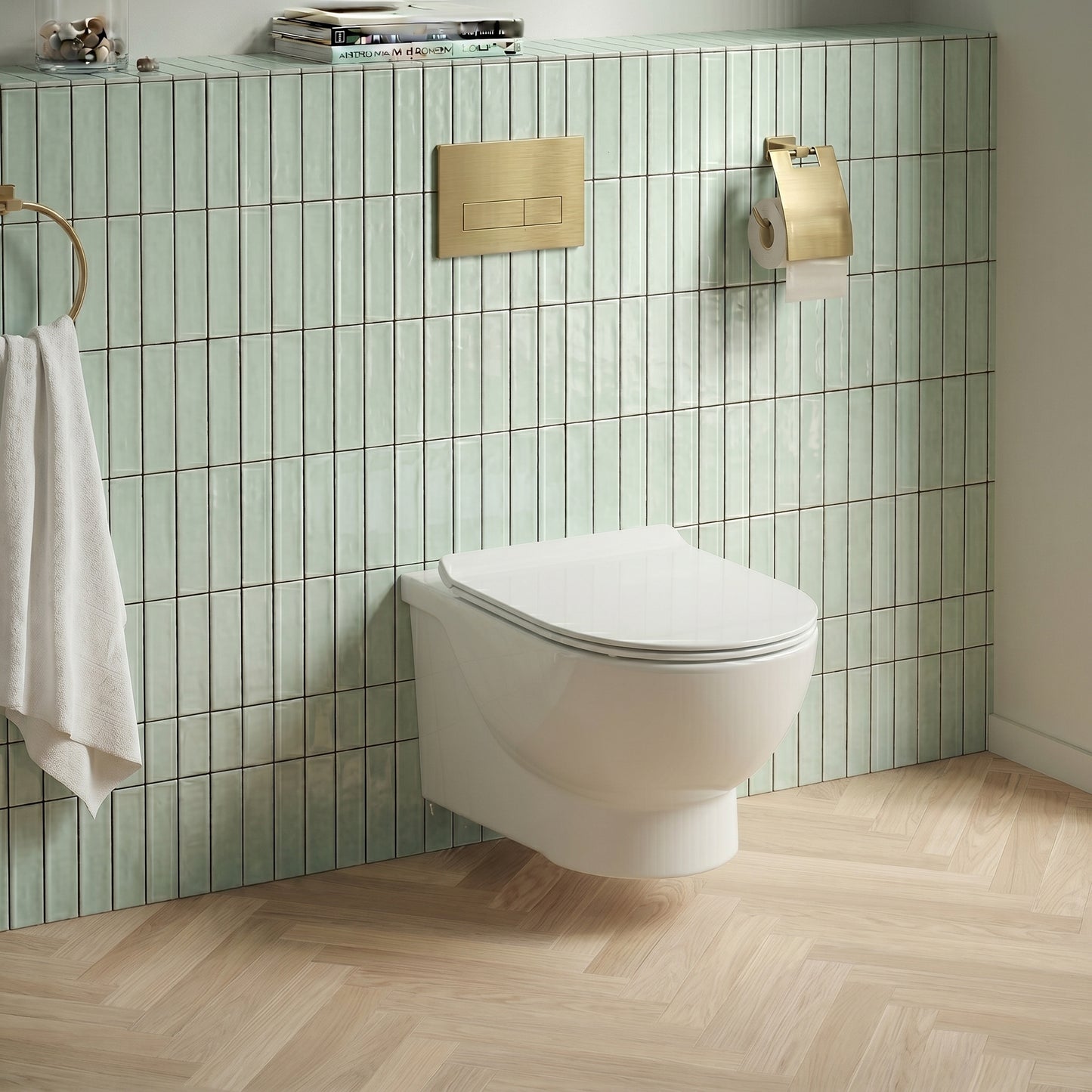 Fairford Palio Rimless Wall Hung Toilet With Slim Soft Close Seat