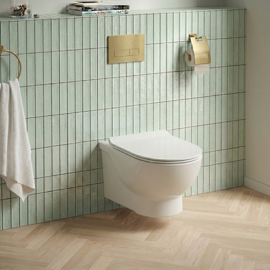 Fairford Palio Rimless Wall Hung Toilet With Slim Soft Close Seat