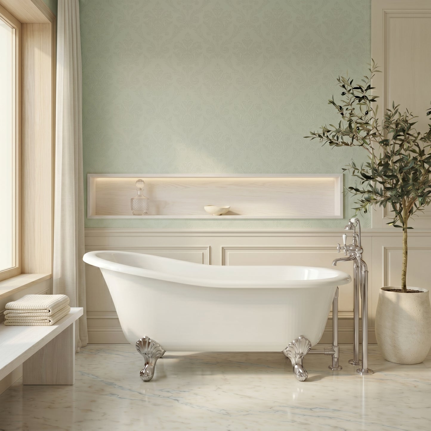 Fairford Portchester 1500mm Freestanding Baths - Various Feet Options-Corbel Feet