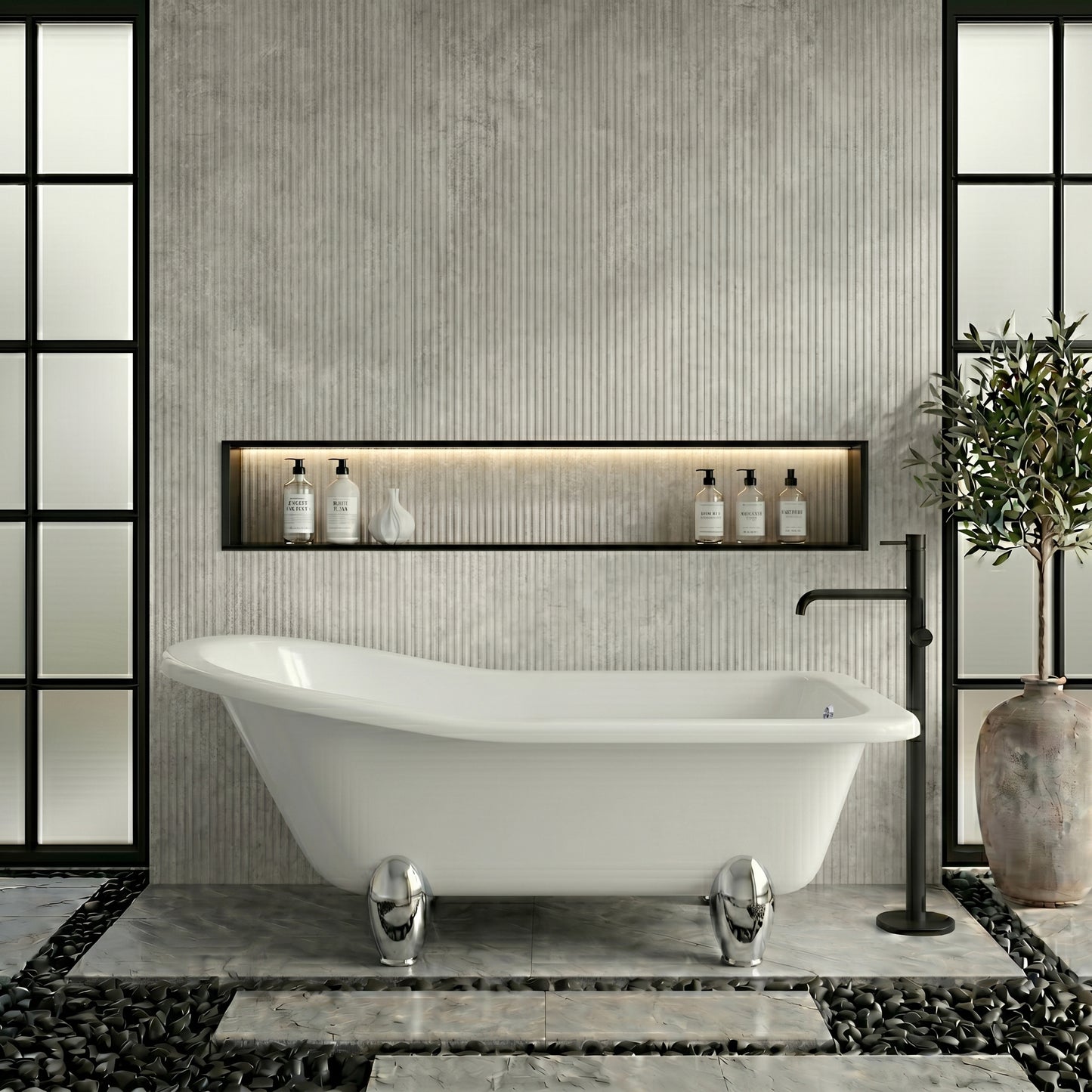 Fairford Portchester 1500mm Freestanding Baths - Various Feet Options-Deacon Feet