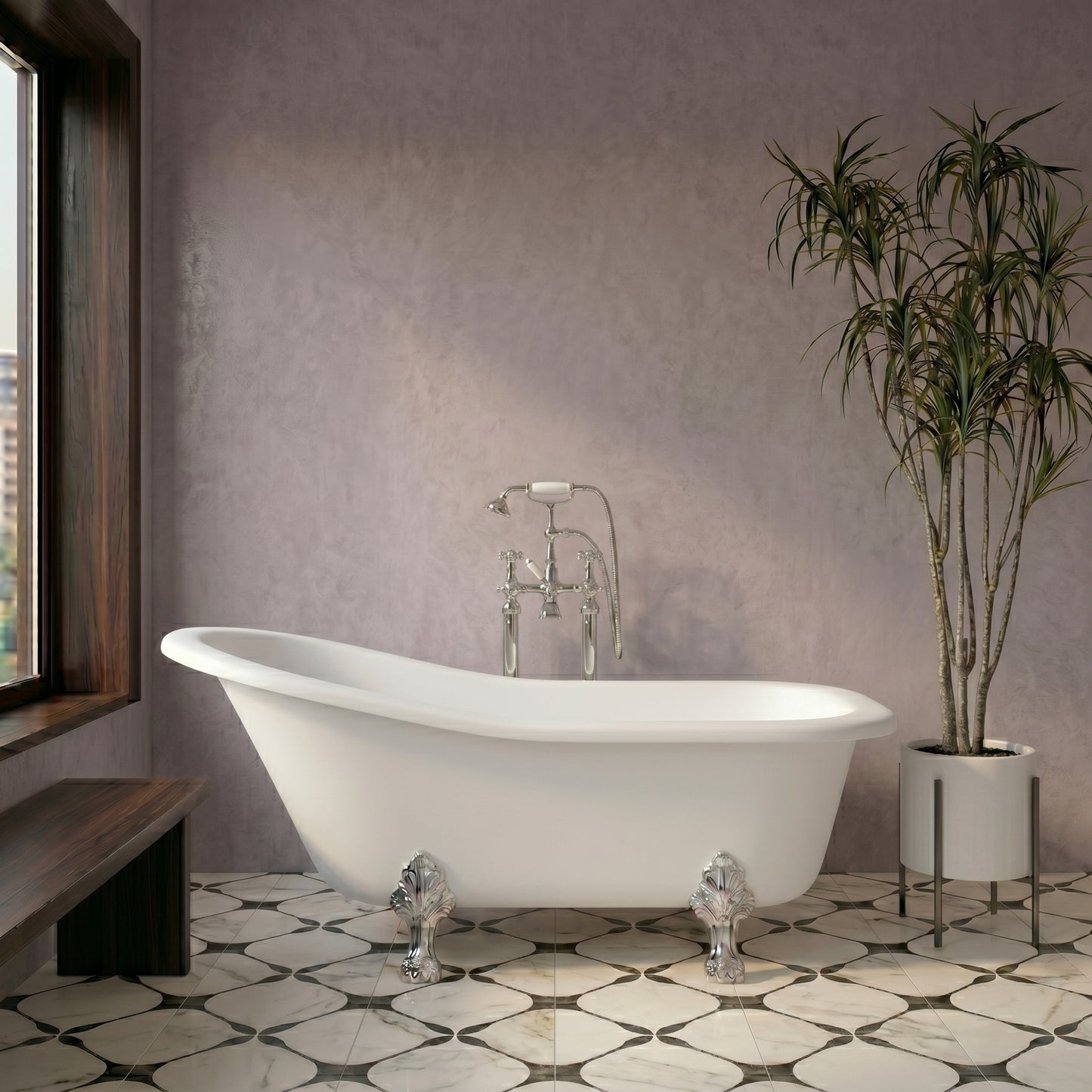 Fairford Portchester 1500mm Freestanding Baths - Various Feet Options-Pride Feet