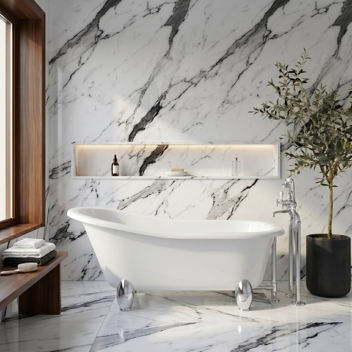 Fairford Portchester 1700mm Freestanding Baths - Various Feet Options-Deacon Feet