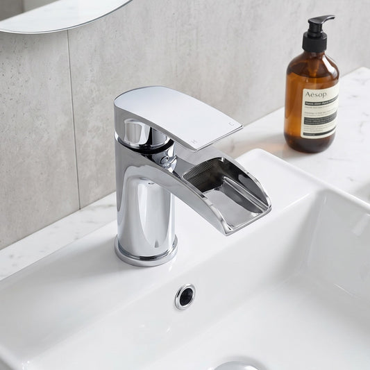 Fairford Ratoe Basin Mixer with Push Button Waste