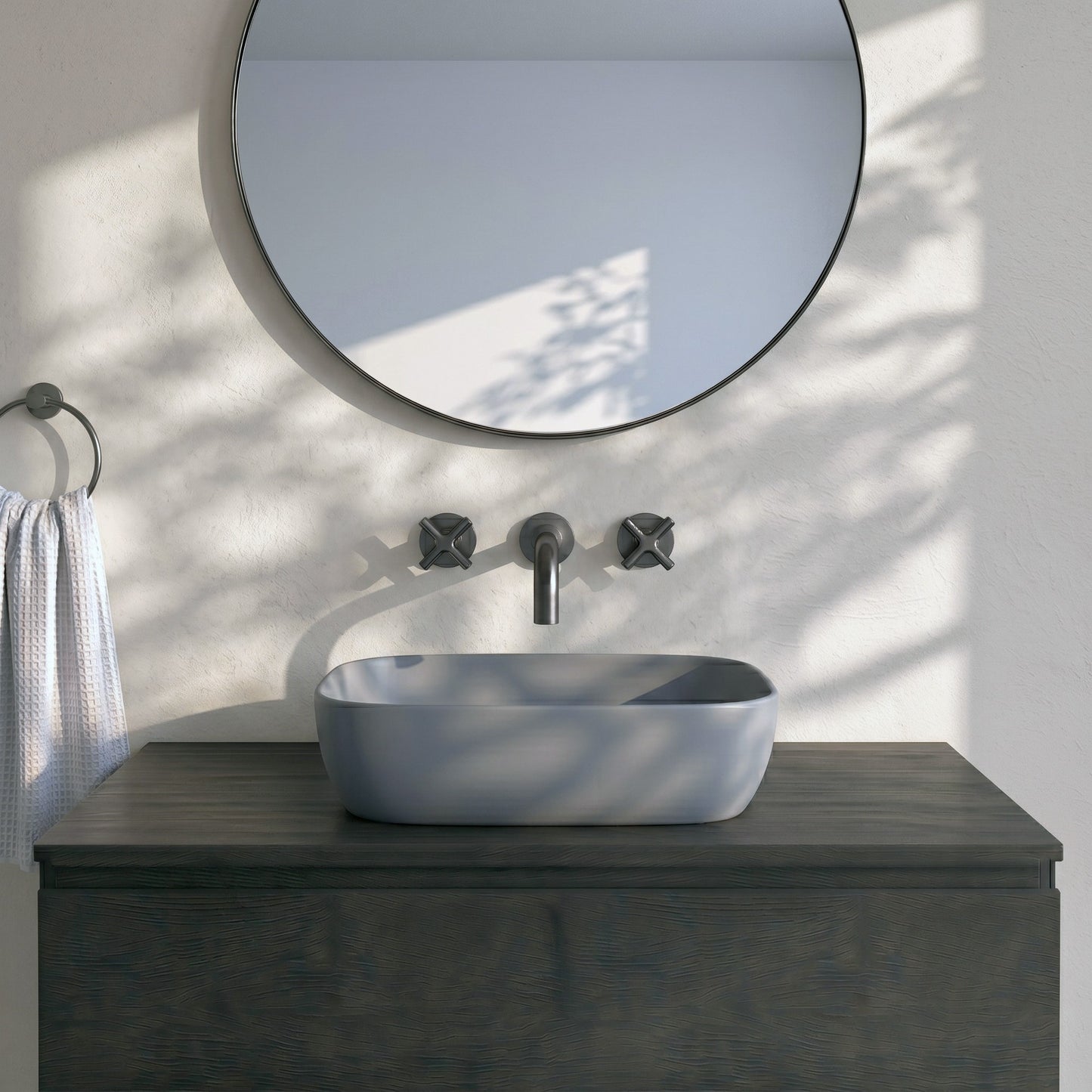 Fairford Rectangular Matt Grey Vessel 455 x 325 x 135mm 0TH