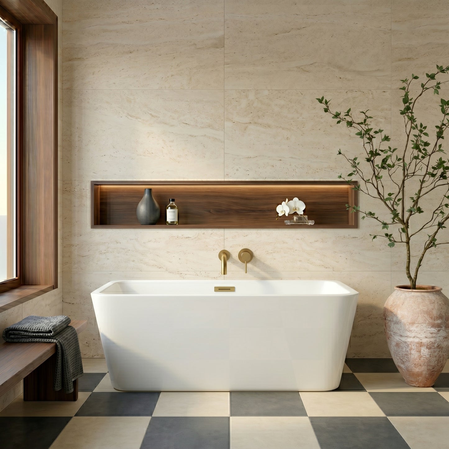 Fairford Reggio 1500 x 710 x 590mm Left Hand Corner Bath