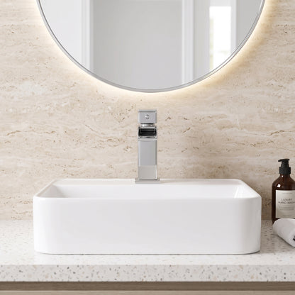 Fairford Rena Basin Mixer with Push Button Waste