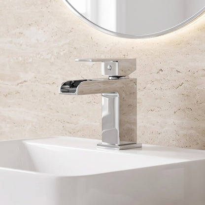 Fairford Rena Basin Mixer with Push Button Waste