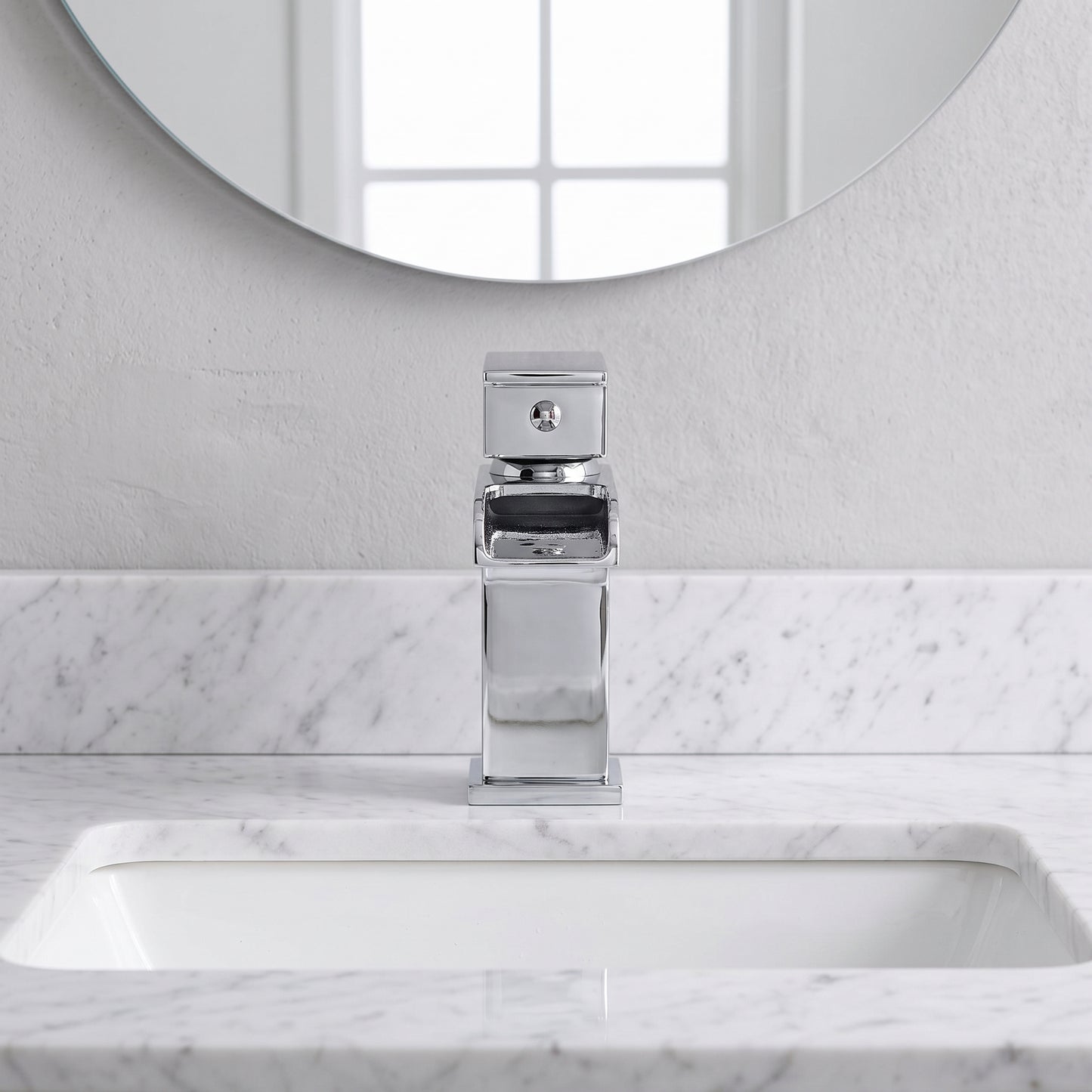 Fairford Rena Mini Basin Mixer with Push Button Waste