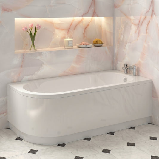 Fairford Right Hand Back To Wall Bath and Panel