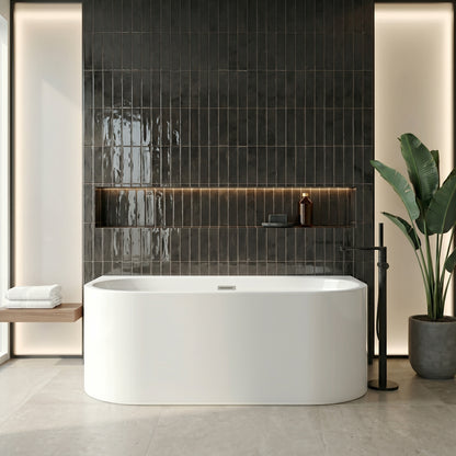 Fairford Rimini Back To Wall 1600 x 780 x 590mm Freestanding Bath