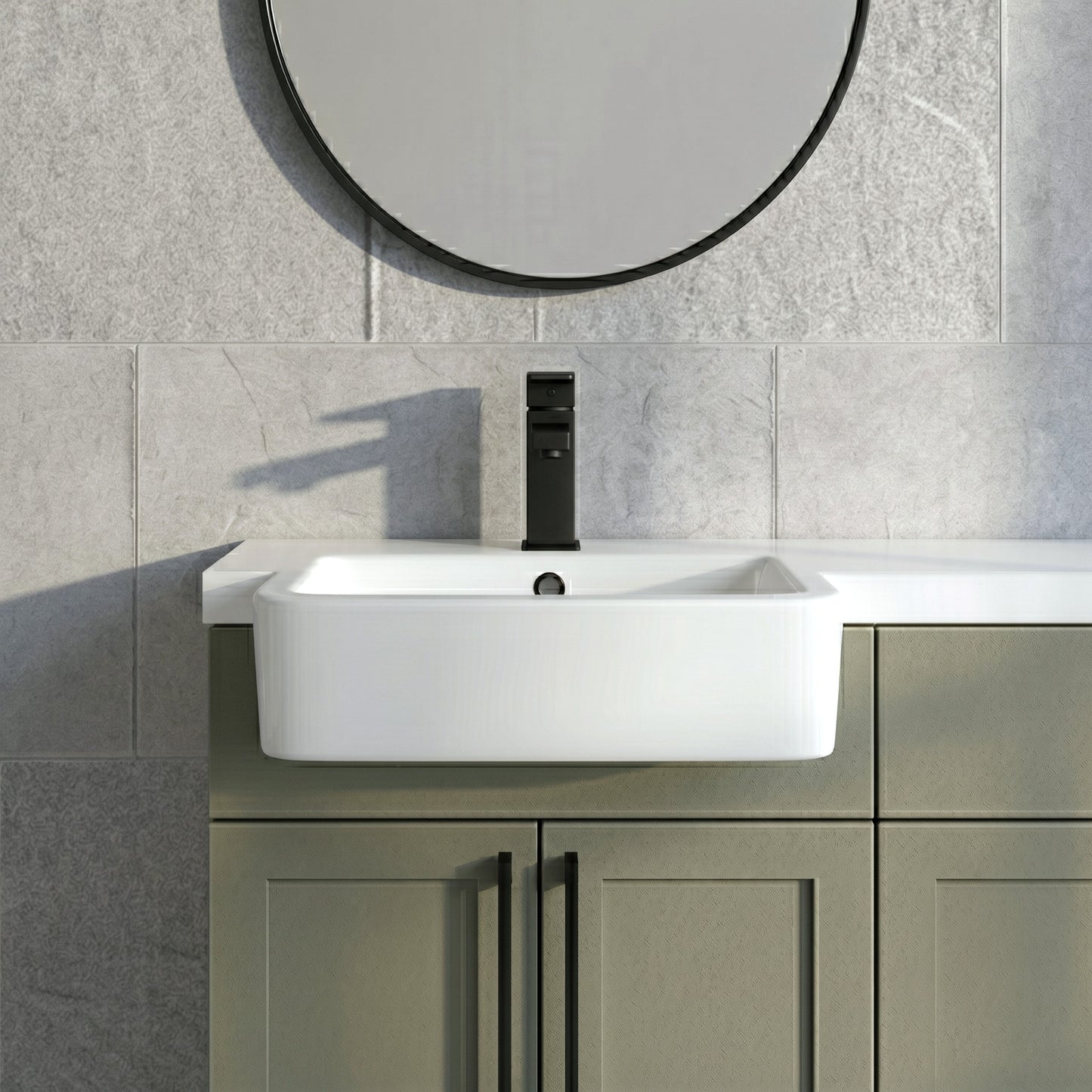 Fairford Roma 480mm Semi Recessed Basin