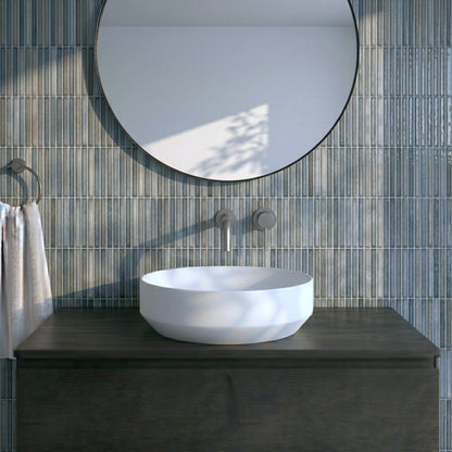 Fairford Round Matt White Vessel 350 x 350 x 120mm 0TH
