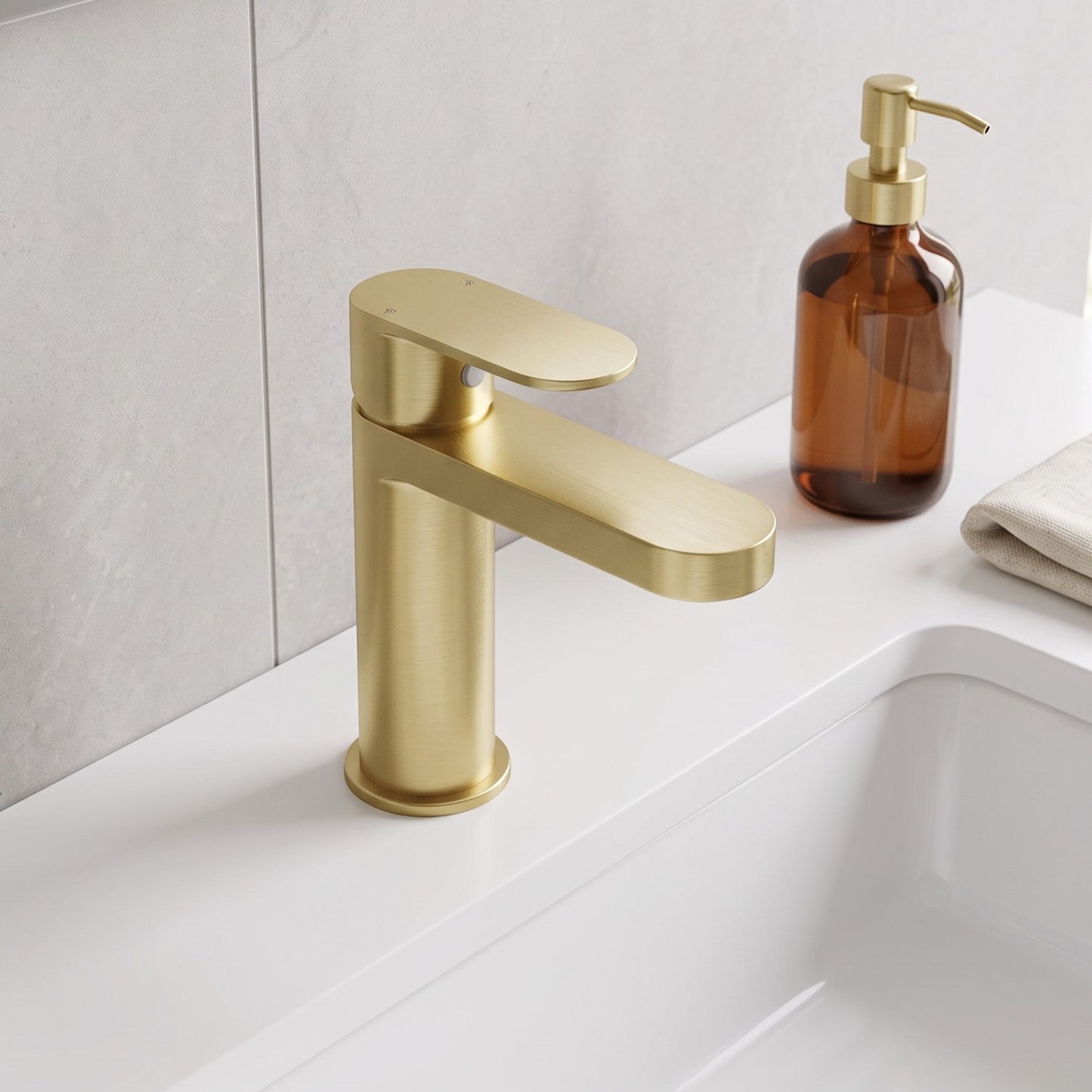 Fairford Sienne Brushed Brass Basin Mixer