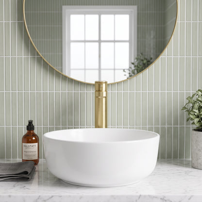 Fairford Sienne Brushed Brass High Rise Basin Mixer