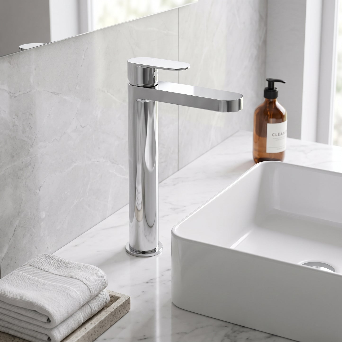 Fairford Sienne Chrome High Rise Basin Mixer