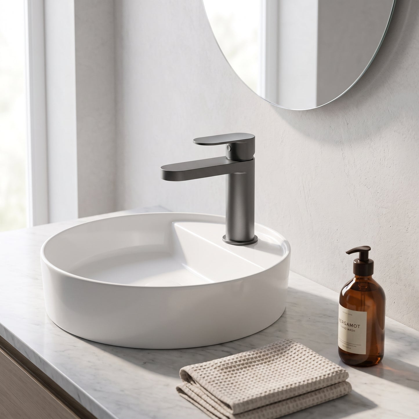 Fairford Sienne Matt Black Basin Mixer