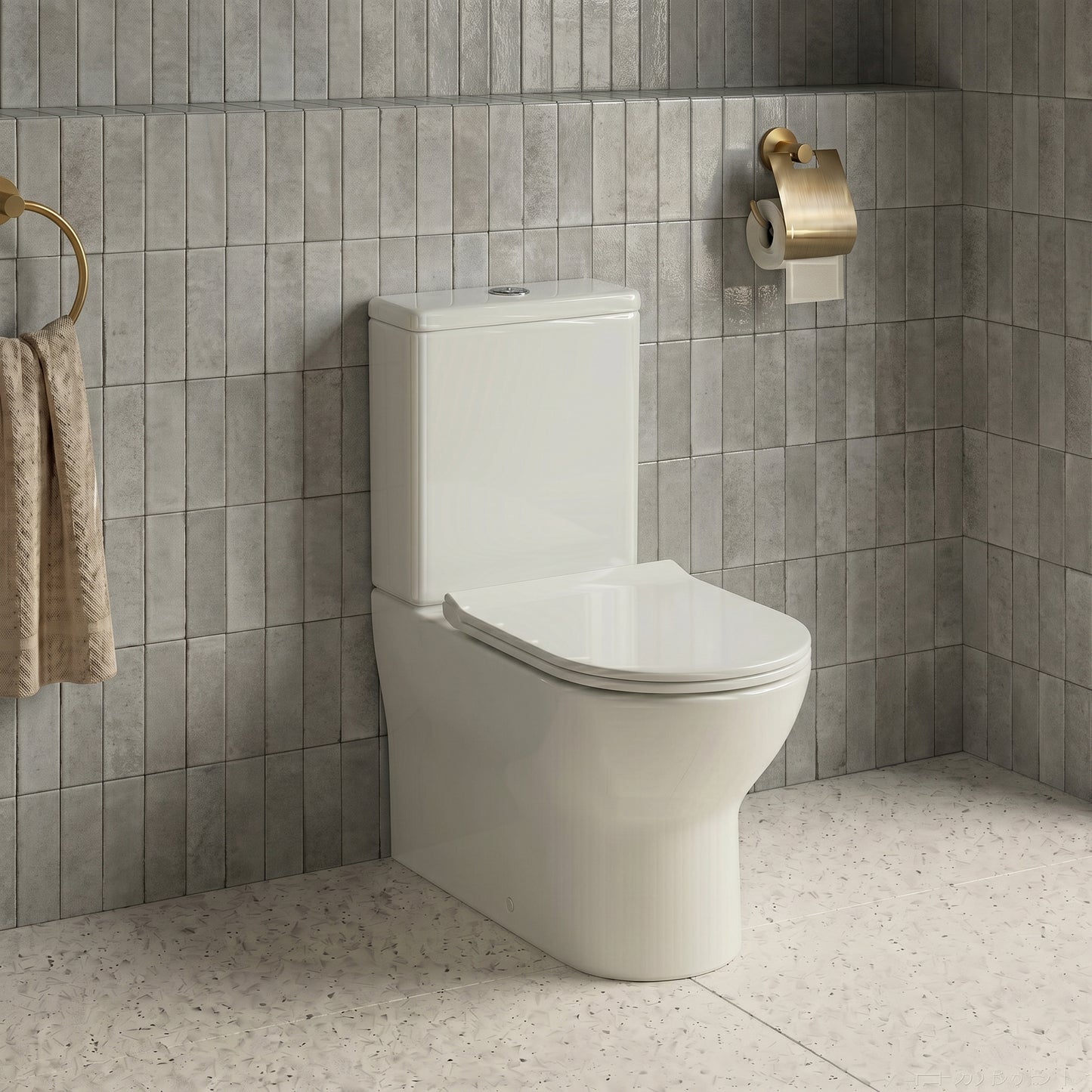 Fairford Sierra Closed Back Close Coupled Toilet with Soft Close Seat