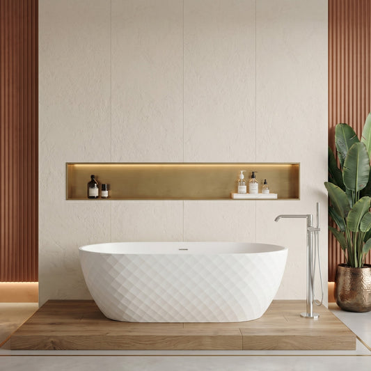 Fairford Tesselate 1490 x 770 x 590mm Freestanding Bath