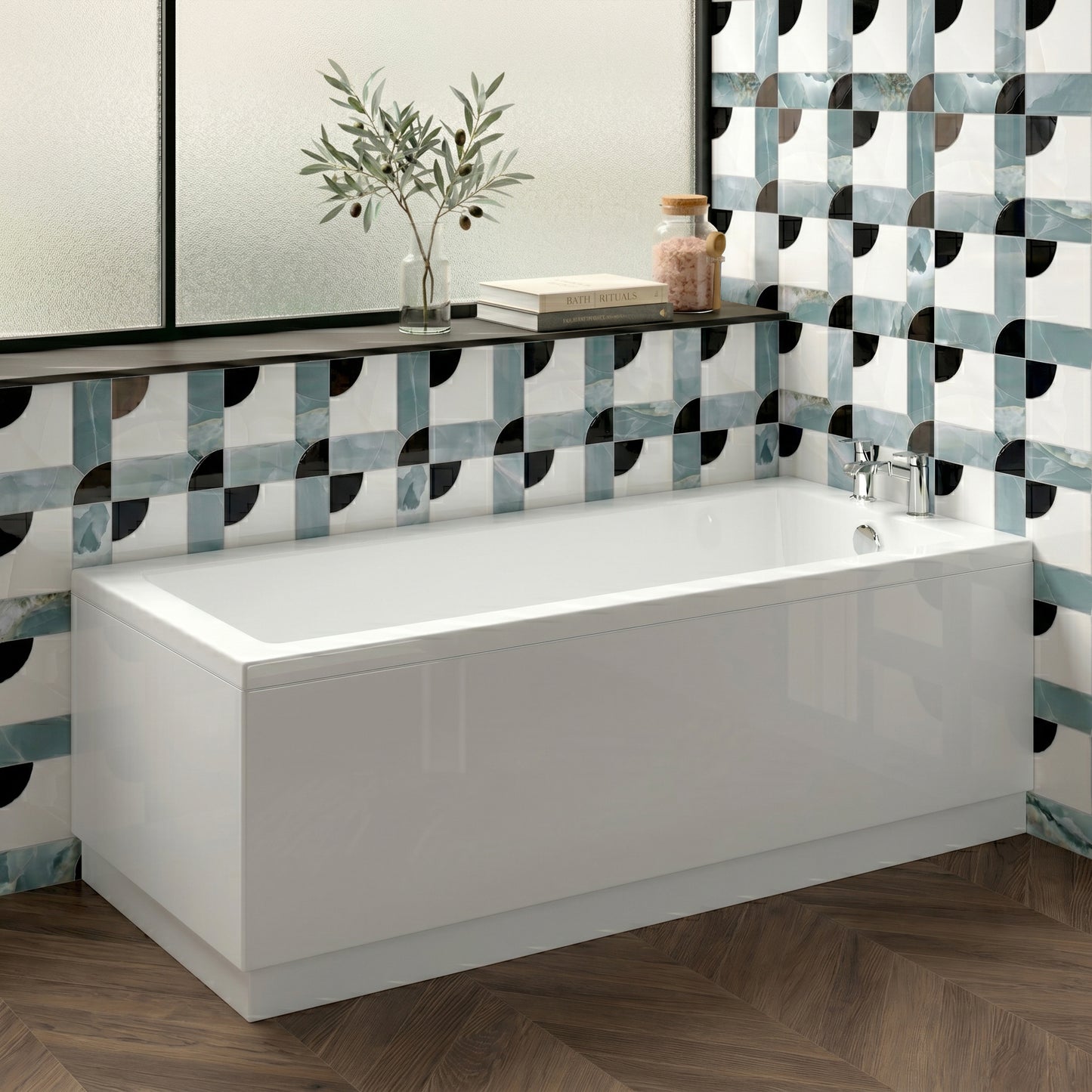 Fairford Una 1700 x 750mm Thin Edged Single Ended Bath