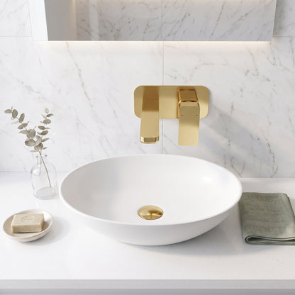 Fairford Una 2 Brushed Brass Wall Mounted Basin Mixer