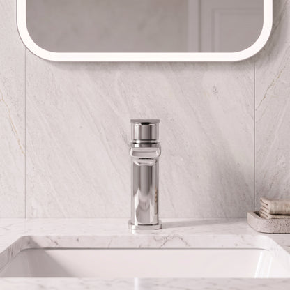 Fairford Una Basin Mixer with Push Button Waste
