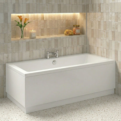 Fairford Una Thin Edge 1800 x 800mm Double Ended Straight Bath
