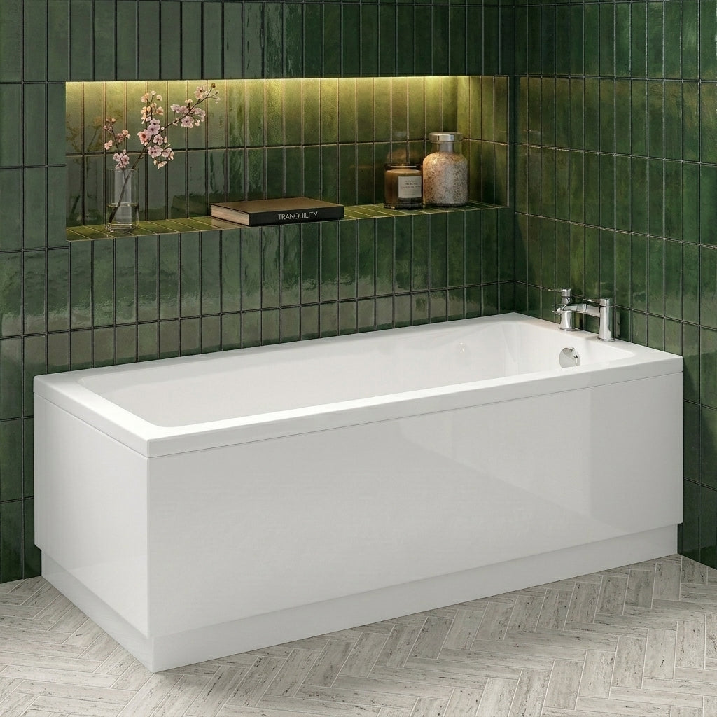 Fairford Una Thin Edge 1800 x 800mm Single Ended Straight Bath