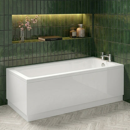 Fairford Una Thin Edge 1800 x 800mm Single Ended Straight Bath
