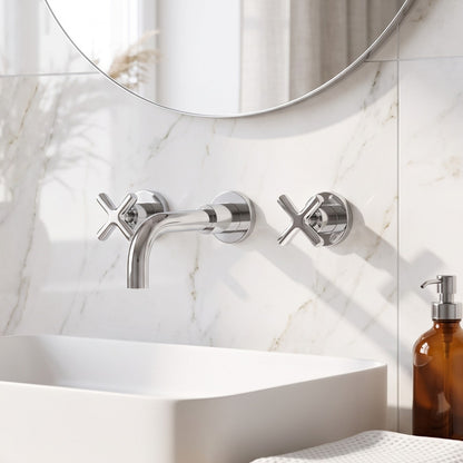 Fairford Verso 3 Hole Wall Mounted Basin Mixer