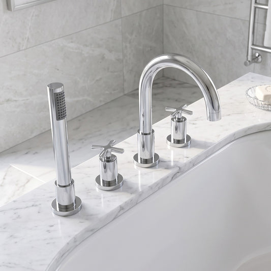 Fairford Verso 4 Hole Deck Mounted Bath Shower Mixer
