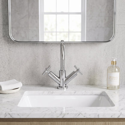 Fairford Verso Basin Mixer with Push Button Waste