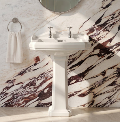 Fairford Winchester 580mm 2 Tap Hole Basin and Pedestal