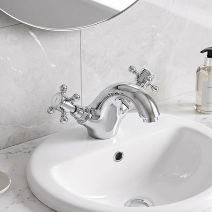 Fairford Winchester Basin Mixer with Push Button Waste