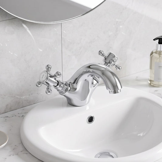 Fairford Winchester Basin Mixer with Push Button Waste