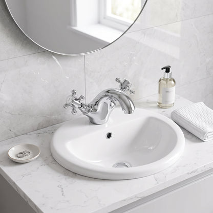 Fairford Winchester Basin Mixer with Push Button Waste